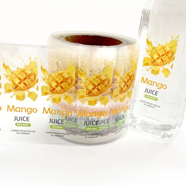 Custom Label Printing Waterproof Juice Bottle Packaging Printing Service Sticker Labels for Bottles Transparent Drink