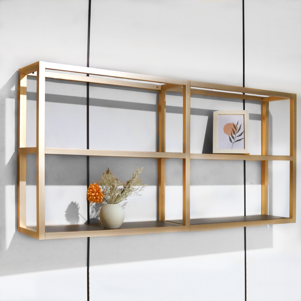 New Design Metal Floating Shelf Modern Simple Bookshelves Wood Bookcase Multiple Colors Wall Mount Shelf for Home Office