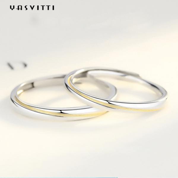 0.21cm 0.07oz Mobius Wedding Band S925 Sterling Silver Couple Rings SGS