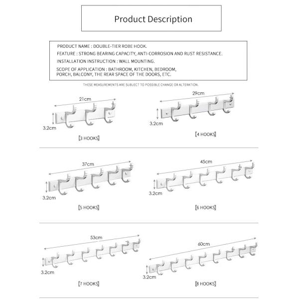 Heavy Duty Stainless Steel Robe Hooks Black Matte Color For Hanging Coat