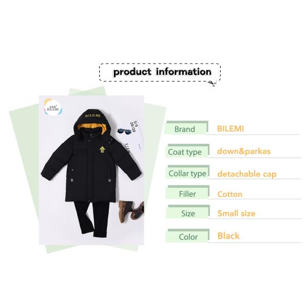 Bilemi Fashion Children Thick Warm Winter Downcoat Kids Cotton Parka Boy Winter Jacket