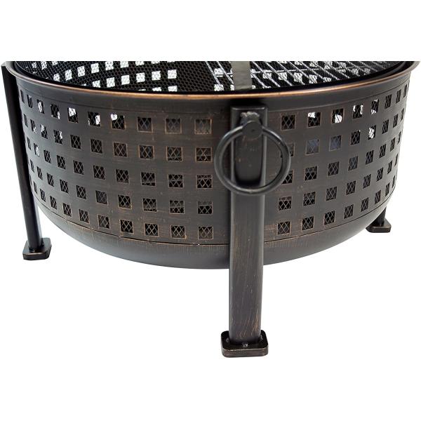 30 Inch 26.4 Pounds Portable Charcoal Fire Pit Outdoor Warming Bbq