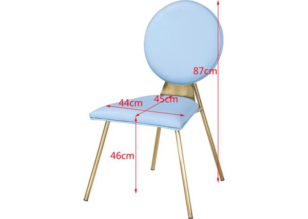 Color Optional 45cm 87cm PU Leather Dining Chairs