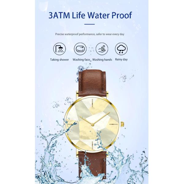 SS316L Women'S Quartz Stainless Steel Watch 3atm Water Resistant