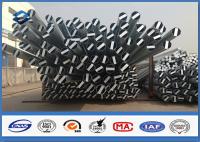 Metal Electric Steel power distribution pole , galvanized metal posts 25 years Warrantly