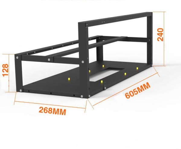 Cheapest 6 PCIE Ethereum Crypto GPU Mining Rig Machine Server Case 6gpu Support ATX Power Supply Storm fans