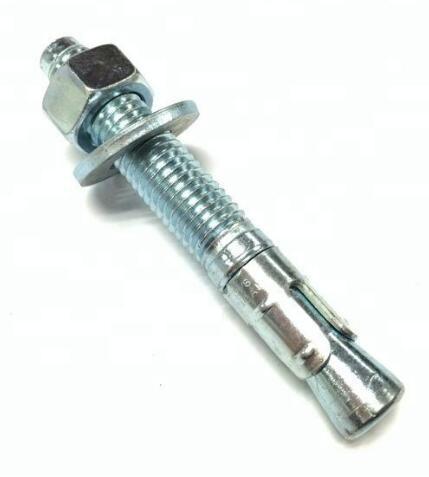 Wedge Anchor Carbon Steel Hex Socket Head Bolt M10 Size Zinc Plate Surface