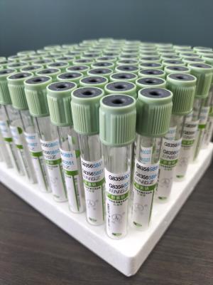 Medical Blood Collection Tube 2ml-10ml Light Green Cap Blood Test Tube With Press Cap