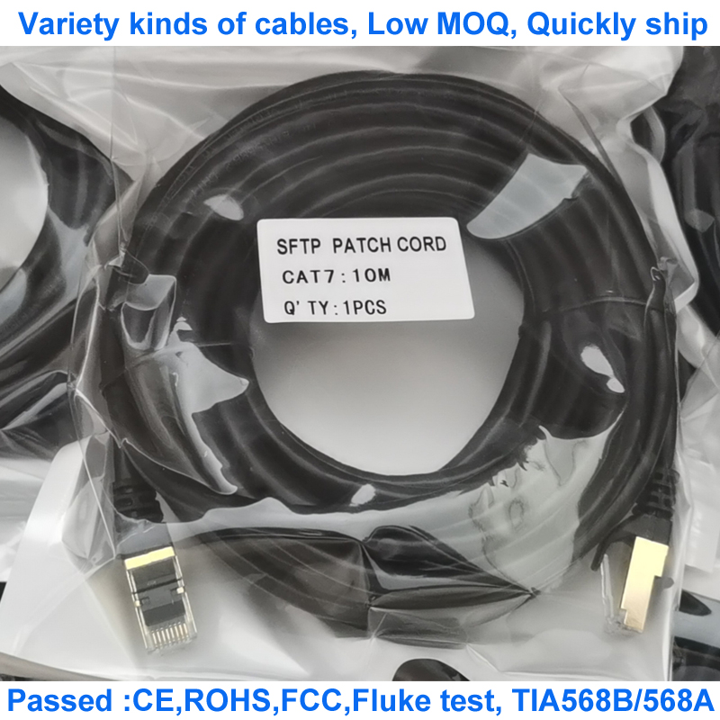 Медная куртка PVC OD кабеля 26awg проводника Cat7 SFTP 6.0mm RJ45