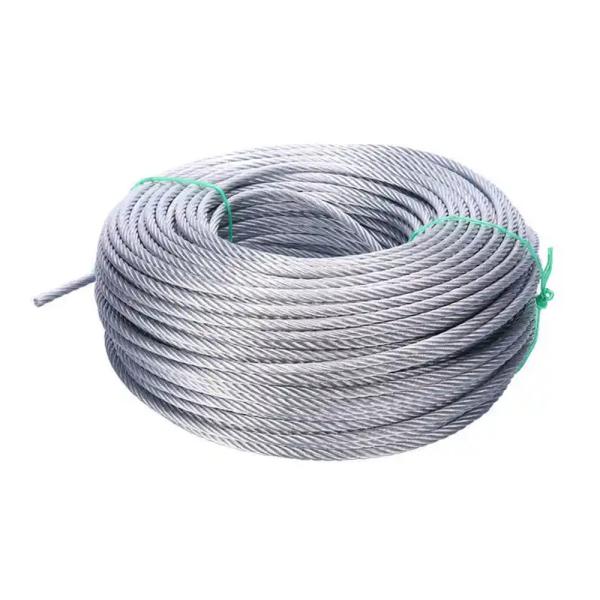 7*1 Bending PVC Coated Galvanized Aircraft Cable Steel Wire Rope 1x7 1/4
