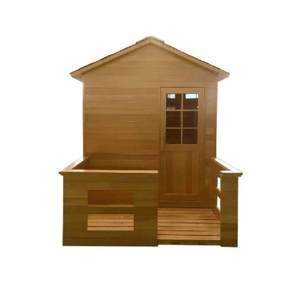 Red Cedar Wood Outdoor Dry Sauna 2 Person With Electric Stove