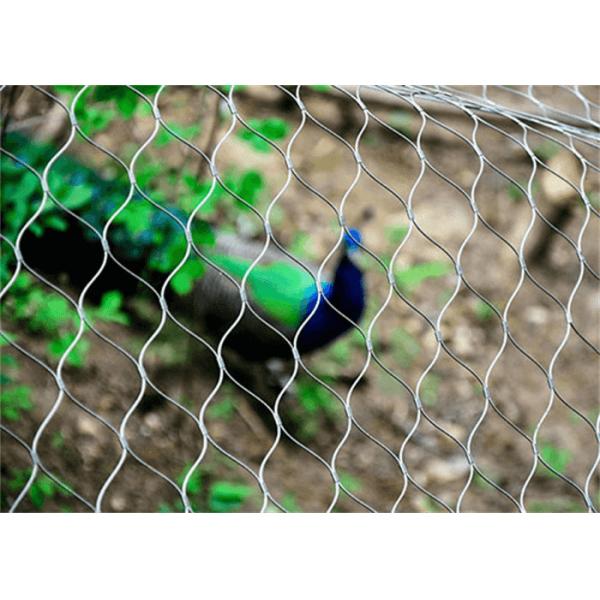 Flexible Diamond Shape Stair Railing Safety Mesh Stainless Steel Wire Rope Balustrade