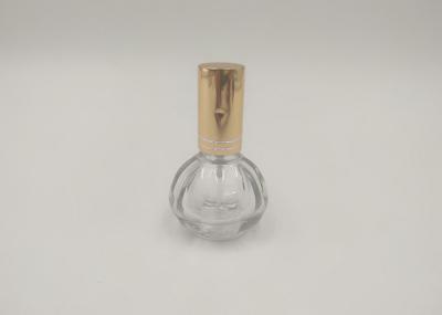 Golden Spray Pump Perfume Glass Bottle Round With Customized Logos Printing