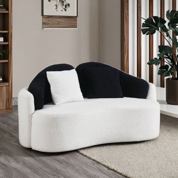 Creative Curved Sofa Set Modern Eco-Friendly Fabric for Villa School Living Room