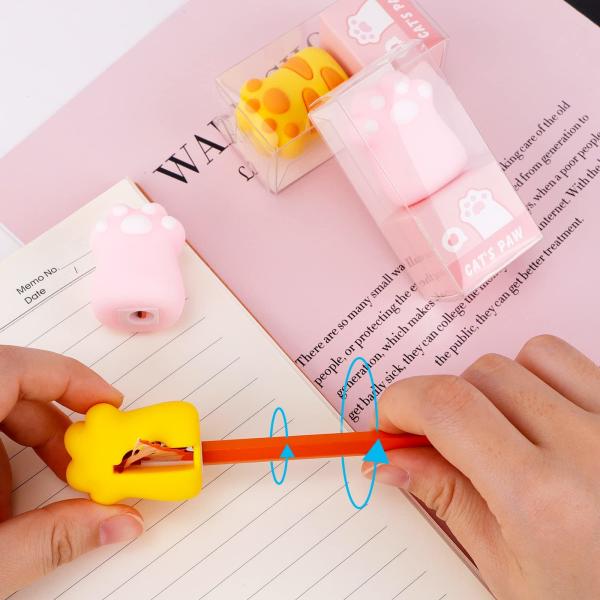 Кошачий лопатый острелец карандаша Руководство Подарок Мини Силиконовый канцелярский принадлежности для детей Каваи Школьные принадлежности