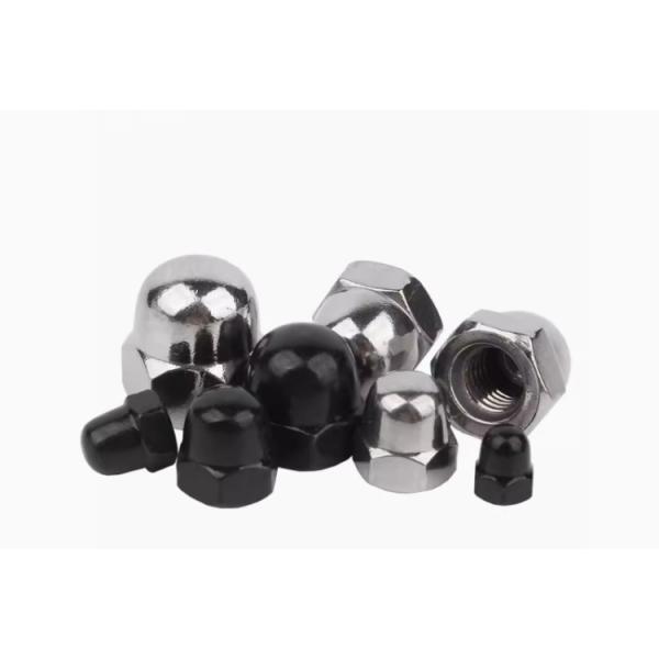 M5 M8 de acero carbono Nudo de tapa de cúpula Clase 4.8 grado 8.8 de nueces de acrón Plata acabado negro