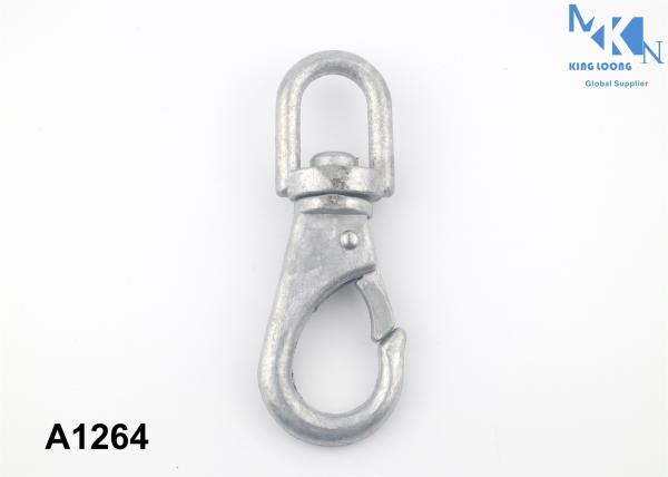 Electroplating Dog Leash Snap Hooks / Zinc Alloy Swivel Snap Hooks