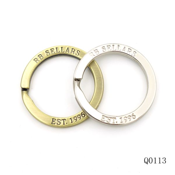 25mm Antique Brass Split Key Rings Brushed Metal Keychain Rings 1 Inch
