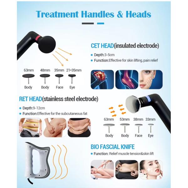 448khz Cet Ret Resistive RF Pain Relief Tecar Therapy Machine
