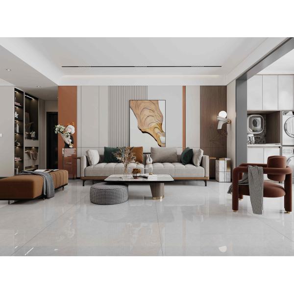 Gray W.A 0.05% 800x800mm Marble Polished Glazed Porcelain Tiles For Office Wear-resistance