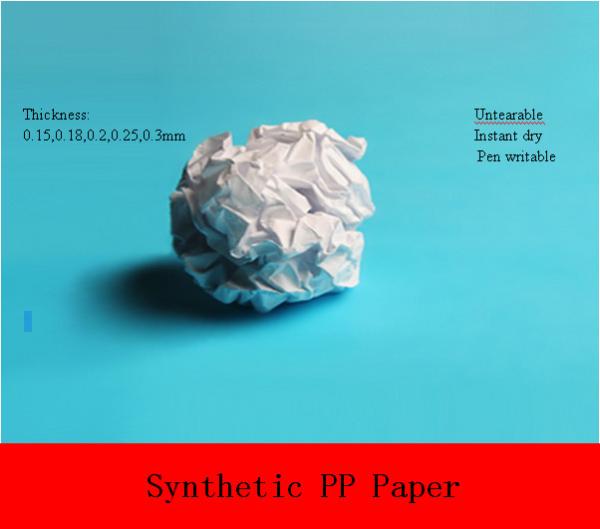 150um opaque white PP synthetic paper for labels