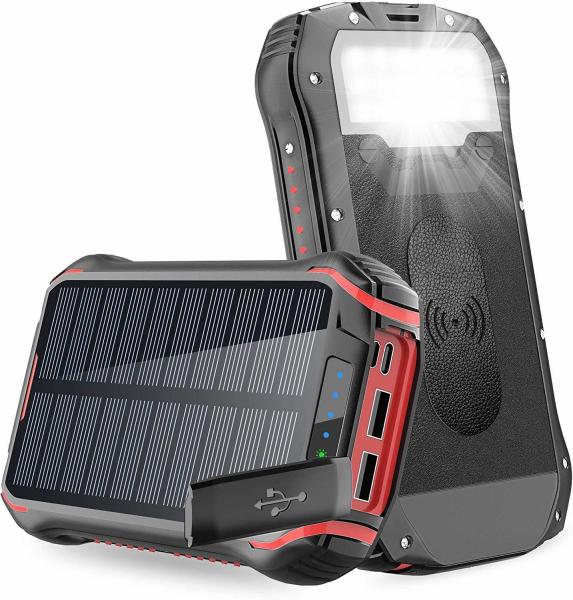 Wireless Fast Charging Portable Solar Power Bank 10000mAh 20000mAh 30000mAh