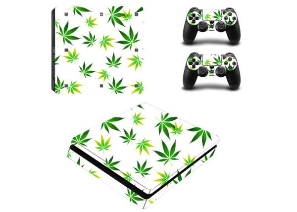 Novelty 420 Lifestyles Ps4 Slim Game Machine Sticker Hemp Leaf Series