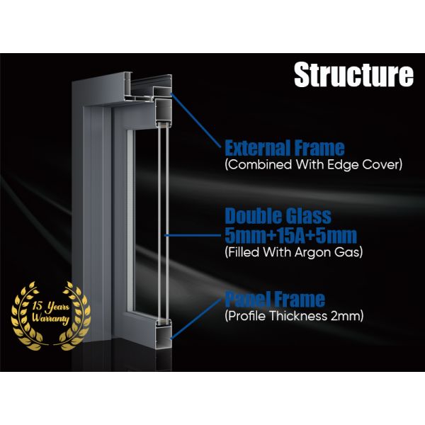 Factory Customized Modern Heavy Duty Swing Door Kitchen Bathroom Aluminum Casement Doors