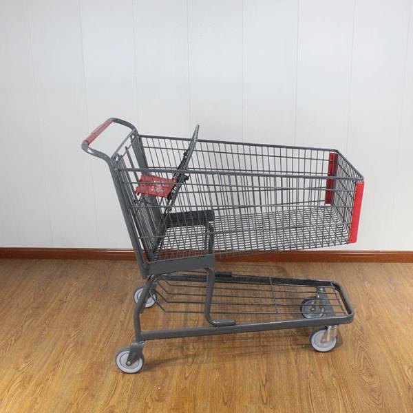 180L General store Supermarket Trolleys American style Supermarket Shopping Trolley