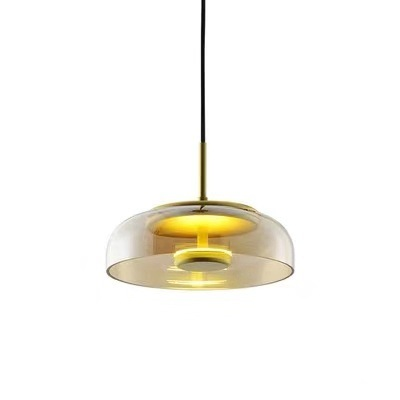360 Degree Beam Angle Dinning Room 23*7cm Glass Pendant Light