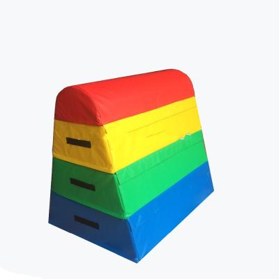 Sponge Colorful Indoor Soft Play Toys Amusement Park Trapezoid Vaulting Box