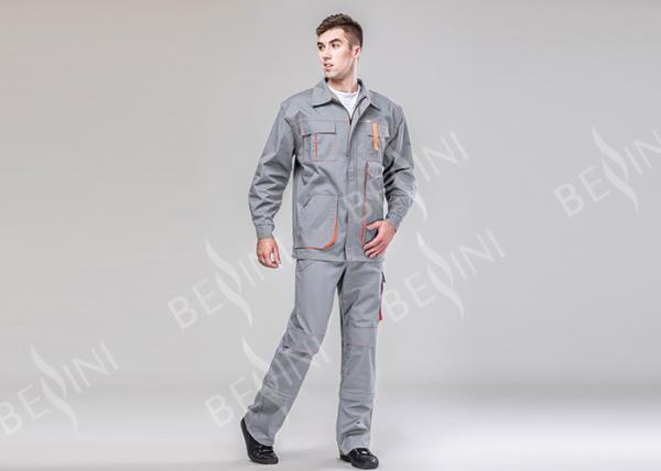 80% Polyester 20% Cotton Twill Heavy Duty Work Suit And Trousers Dark Gray