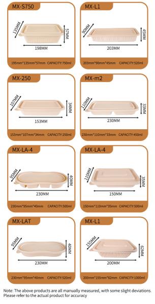 Produits alimentaires compostables biodégradables Emballages personnalisés Contenants de salade biodégradables