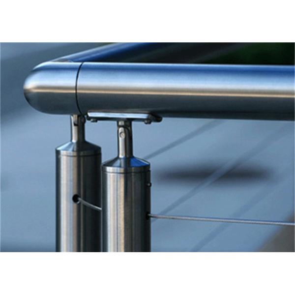 Prima Building Stainless Steel Wire Railing Systems , Stainless Steel Balcony Railing Designs