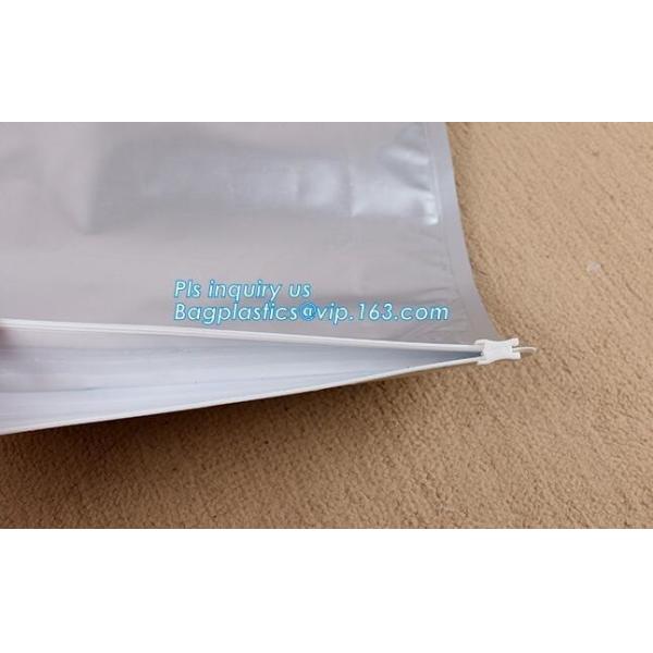 laminated multiple layer plastic aluminum foil bag side gusset pet food bag with slider Zip lockk, Customized Printing Sta