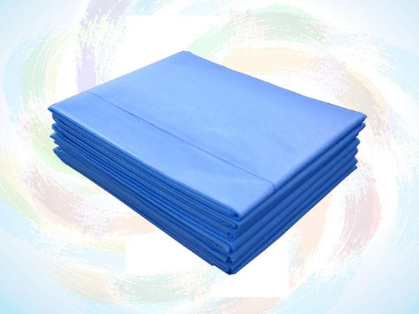 Folha descartável não tecida azul/do rosa hospital dos PP Spunbond de cama em cirúrgico