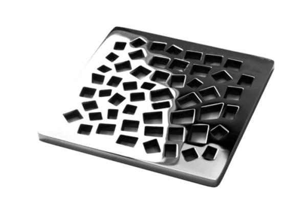 High Ductility Low Profile Shower Drain , Square Floor Drain Grate Strength ≥530 N/Mm