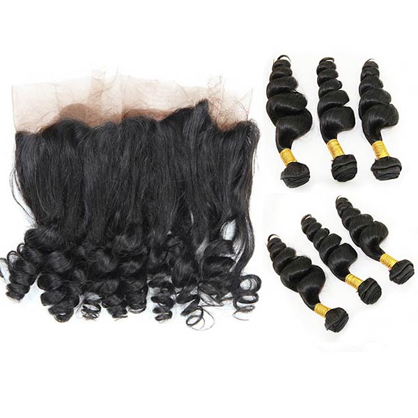 8А приглаживают волны дюйма 360 шнурков прифронтовую свободную 24 3 пачки Веаве человеческих волос