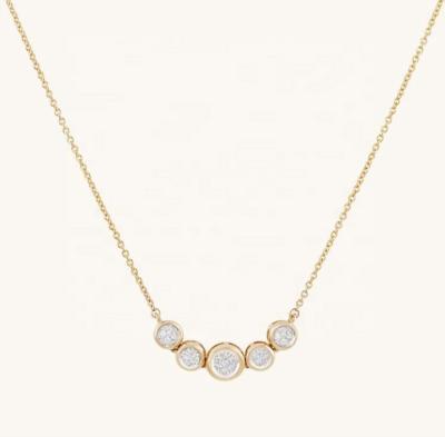 Rhodium 18k Gold Necklace Womens 1.2mm White Gold Cz Pendant