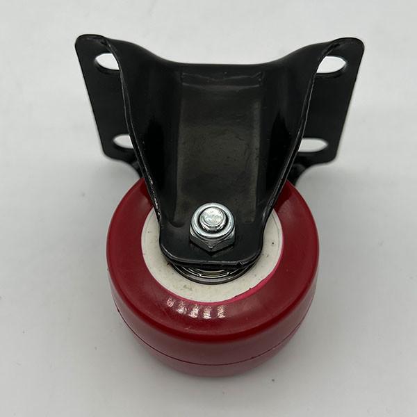 Red Polyurethane Light Duty Swivel Caster Furniture Cart Wheel 1.5 Inch