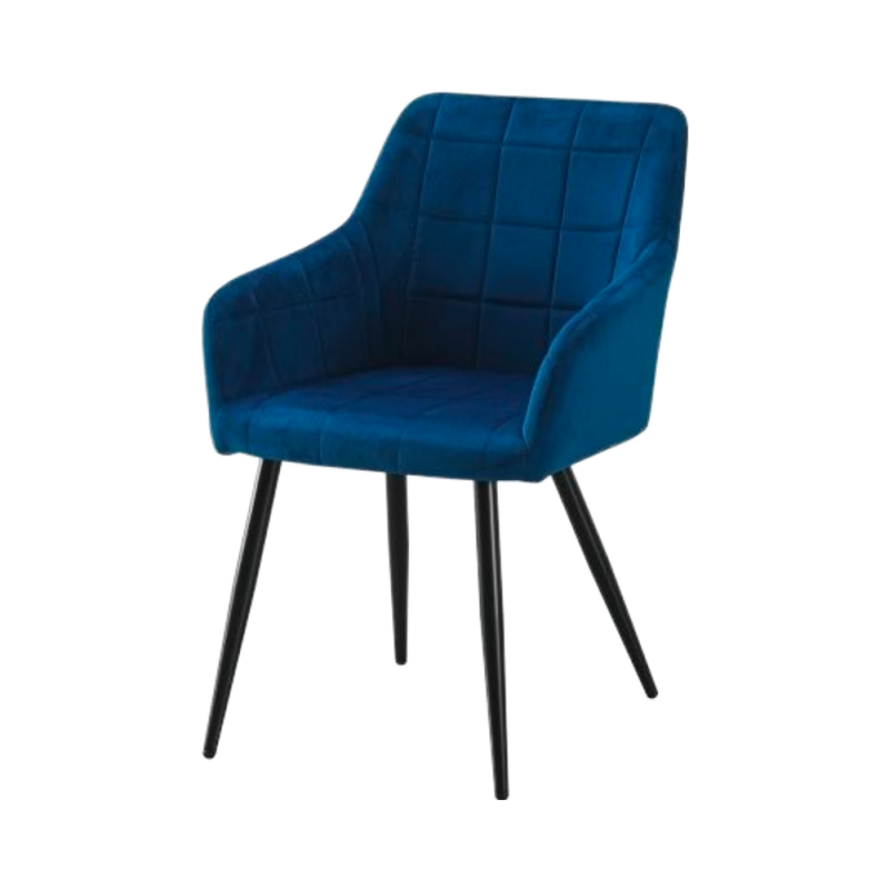 European Modern Accent Dining Chair Ergonomic Soft Cushion Seat High Back Velvet Upholstered Home Home Office Warehouse