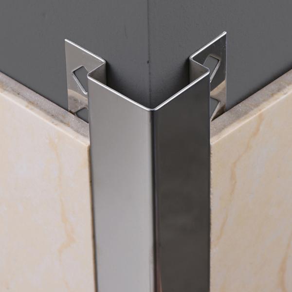 Custom 304 316L Stainless Steel Tile Trim Profiles 6mm 8mm 10mm Height