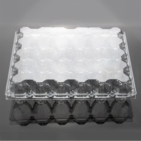 Transparent Plastic Egg Packaging 30 Holes Large Disposable Bulk Plastic Egg Cartons