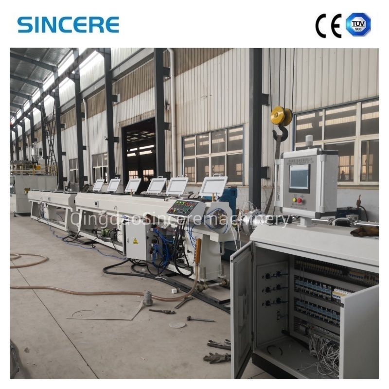 Hollow wall plastic spiral winding pipe production line