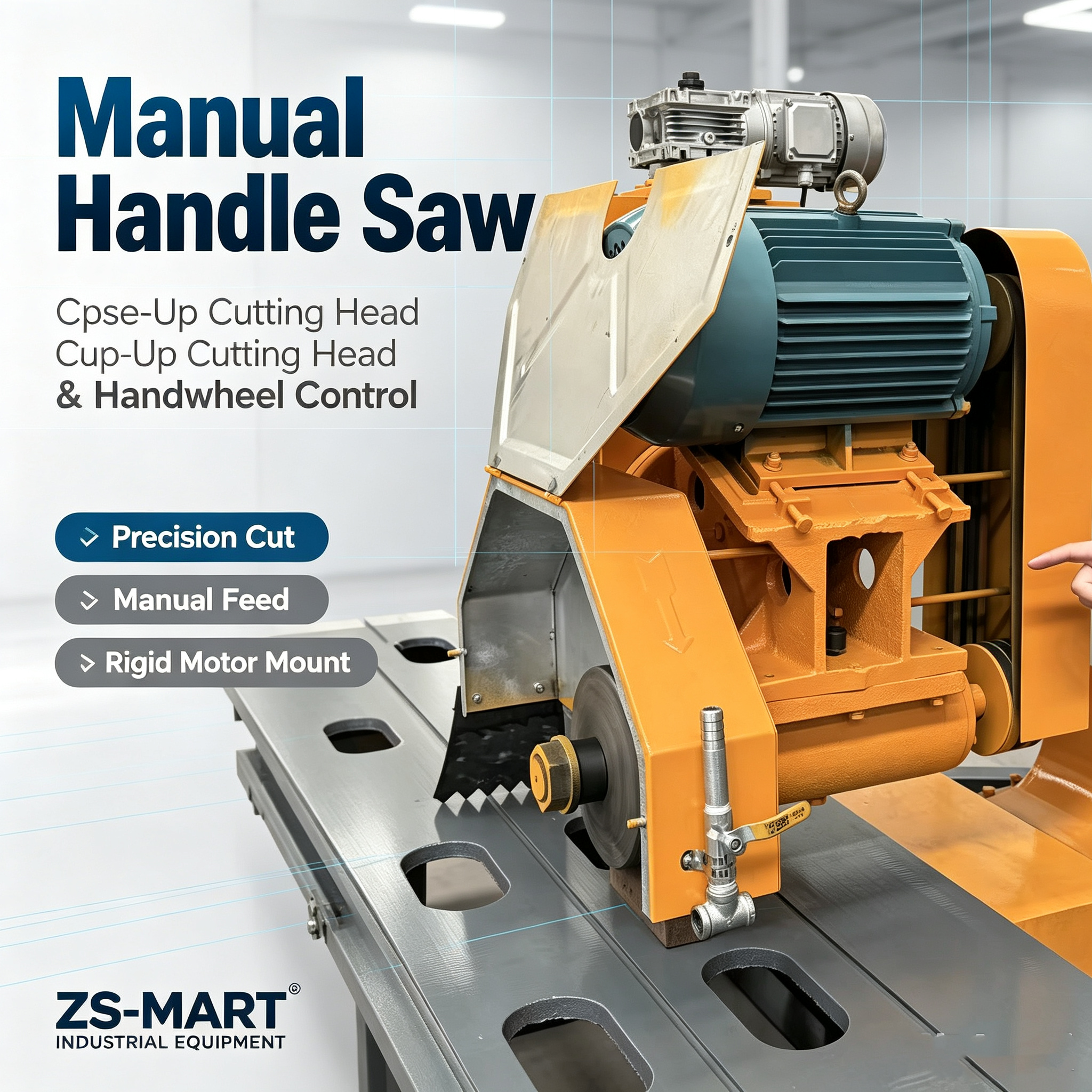semi automatic Chamfer Saw with 45 degree chamfer function and flat incision suitable for granite and other stone material cutting