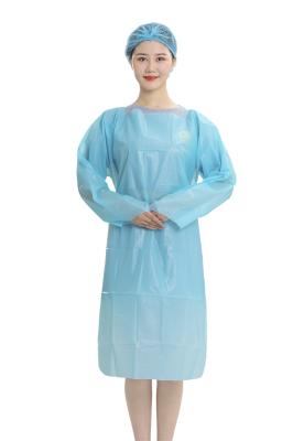 Latex Free Medical Isolation Gown , Cpe Plastic Gown Environment Friendly