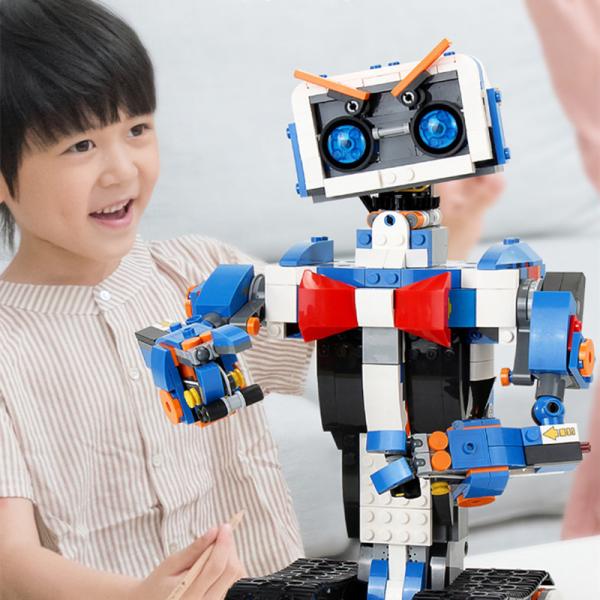 High Simulation Remote Control Robot Toy 2.4G Intelligent Assembly Toy ABS