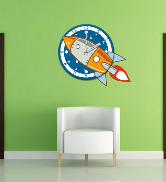 Best Hot Seller Fashion Vinyl Wall Sticker Clock with 25 *25 cm Metal Clock 25A006