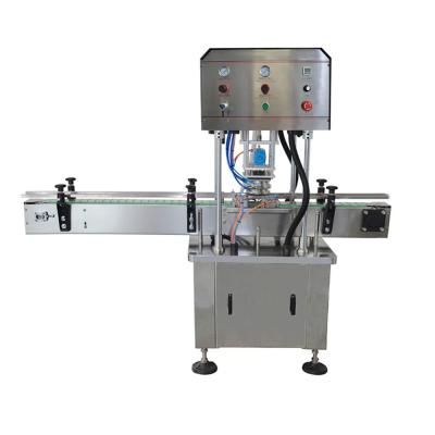 Máquina automática de fecho de frasco de vidro de vácuo de cabeça única molho de gel pasta garrafa de vidro completa automática