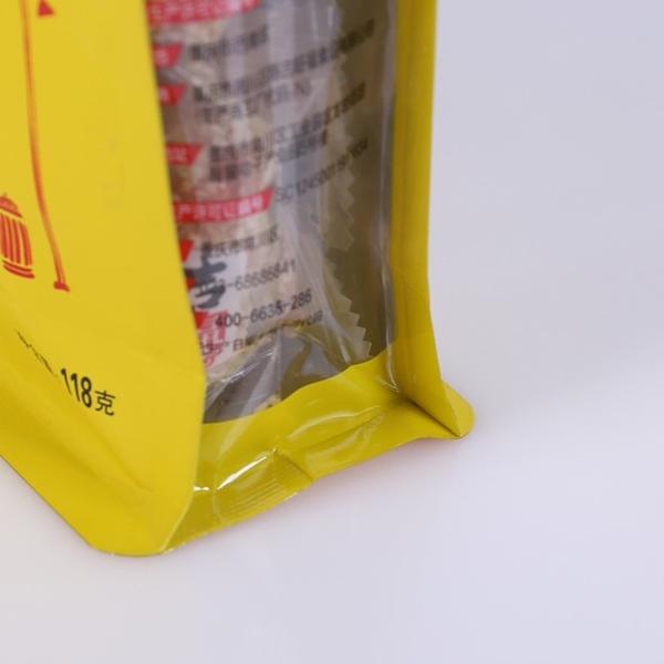 Kraft Paper Tea Coffee Food Packaging Bags Heat Seal With Clear Window